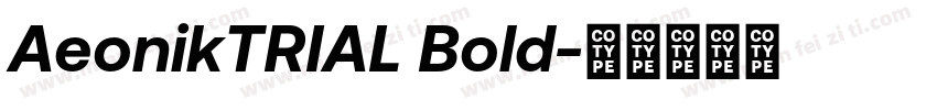 AeonikTRIAL Bold字体转换
